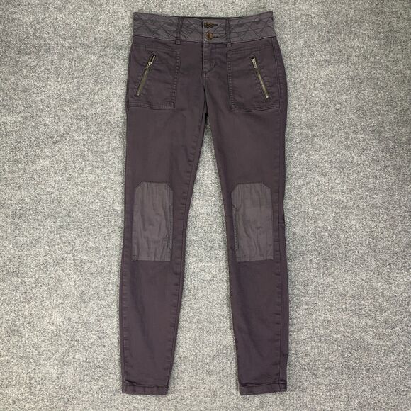 Pilcro And The Letterpress Pants Womens 25 Skinny Utility Zip Pocket Patch Knee - Picture 2 of 15